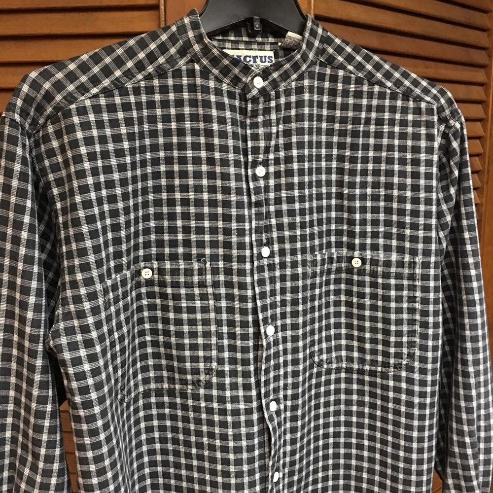 👑Cactus Clothing Mens plaid, long sleeve shirt, M